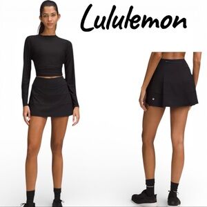 Lululemon Pace Rival Mid-Rise Skirt Black Size 12